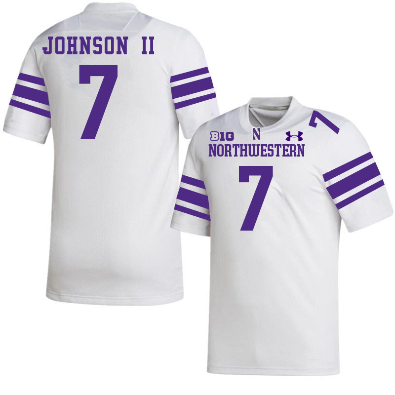 Northwestern Wildcats #7 Calvin Johnson II College Football Jerseys Stitched-White